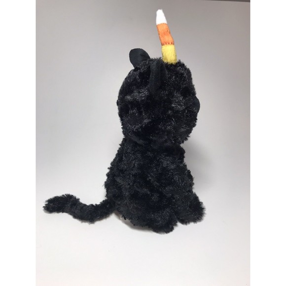 Black Cat HALLMARK Halloween CATICORN 10” Plush Stuffed Animal Candy Corn - Picture 5 of 9